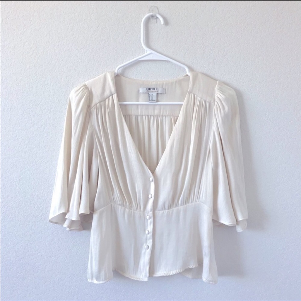 Beige Satin Blouse